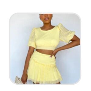 Yellow matching set- NWT